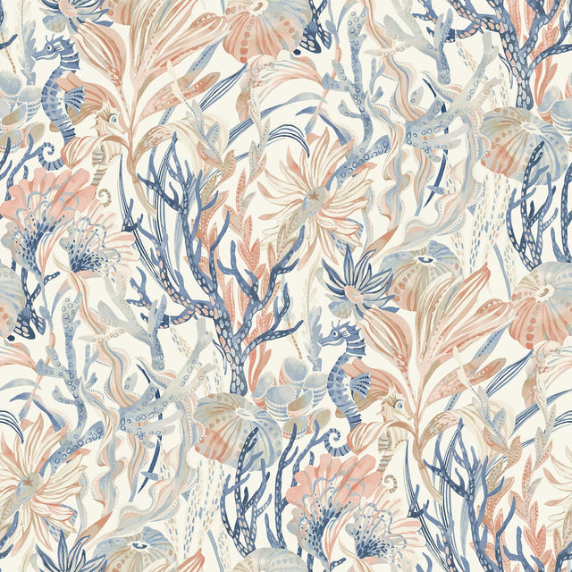 Brewster Home Fashions Kelp Garden Coral Tropical Reef Wallpaper