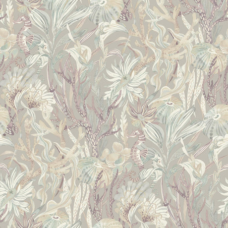 Brewster Home Fashions Kelp Garden Mauve Tropical Reef Wallpaper