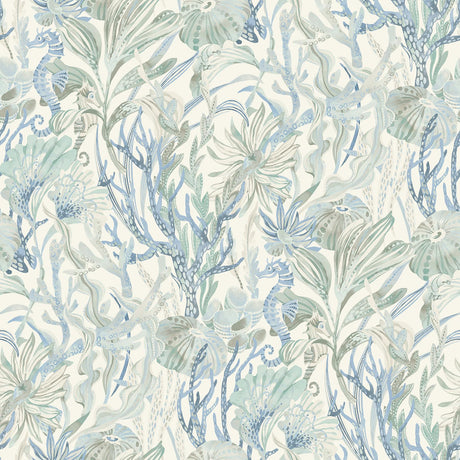 Brewster Home Fashions Kelp Garden Light Blue Tropical Reef Wallpaper