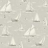 Brewster Home Fashions Leeward Light Grey Sailboat Wallpaper