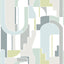 A-Street Prints Odele Sky Blue Geometric Archways Wallpaper