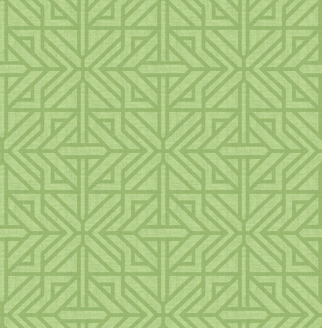 A-Street Prints Hesper Green Geometric Wallpaper
