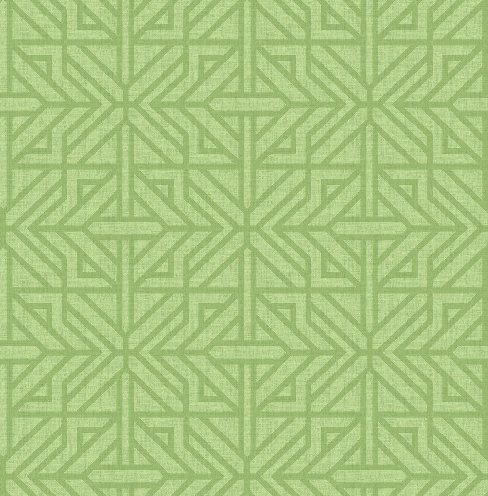 A-Street Prints Hesper Green Geometric Wallpaper
