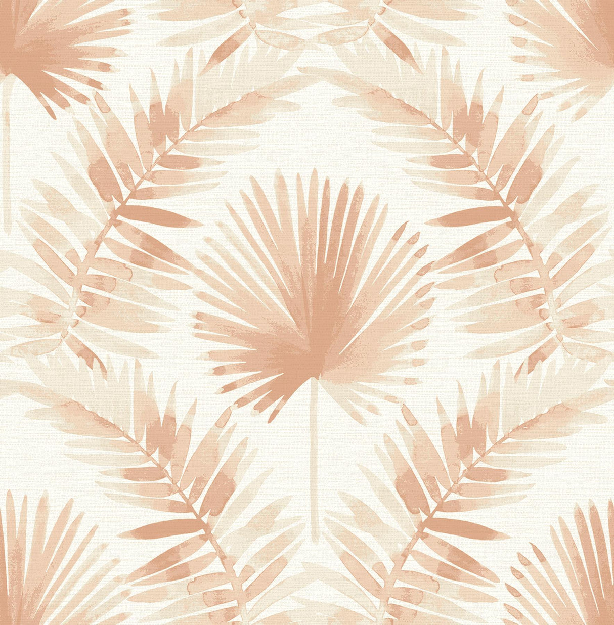 A-Street Prints Calla Rust Painted Palm Wallpaper
