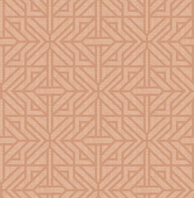 A-Street Prints Hesper Rust Geometric Wallpaper