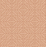 A-Street Prints Hesper Rust Geometric Wallpaper