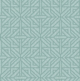 A-Street Prints Hesper Teal Geometric Wallpaper