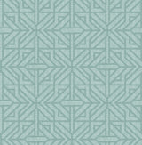 A-Street Prints Hesper Teal Geometric Wallpaper