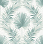 A-Street Prints Calla Teal Painted Palm Wallpaper