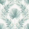 A-Street Prints Calla Teal Painted Palm Wallpaper