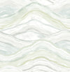 A-Street Prints Dorea Sea Green Striated Waves Wallpaper