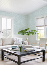 A-Street Prints Kasia Sky Blue Abstract Wallpaper