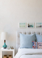 A-Street Prints Helene Pink Geometric Lines Wallpaper