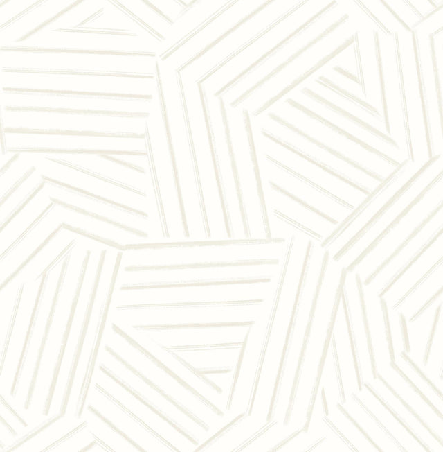 A-Street Prints Helene Pearl Geometric Lines Wallpaper