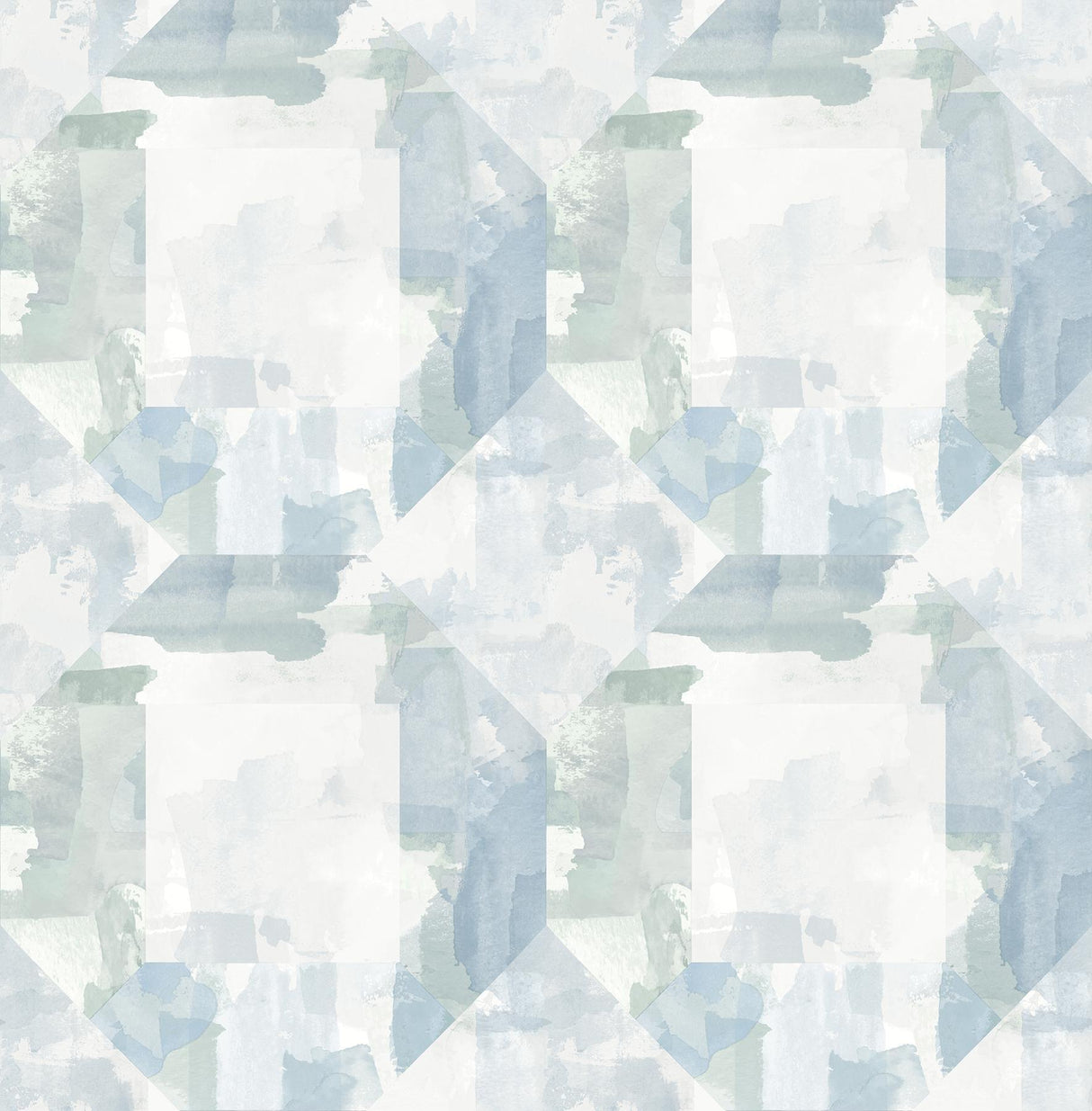 A-Street Prints Perrin Blue Gem Geometric Wallpaper