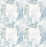 A-Street Prints Perrin Blue Gem Geometric Wallpaper