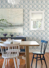 A-Street Prints Perrin Blue Gem Geometric Wallpaper