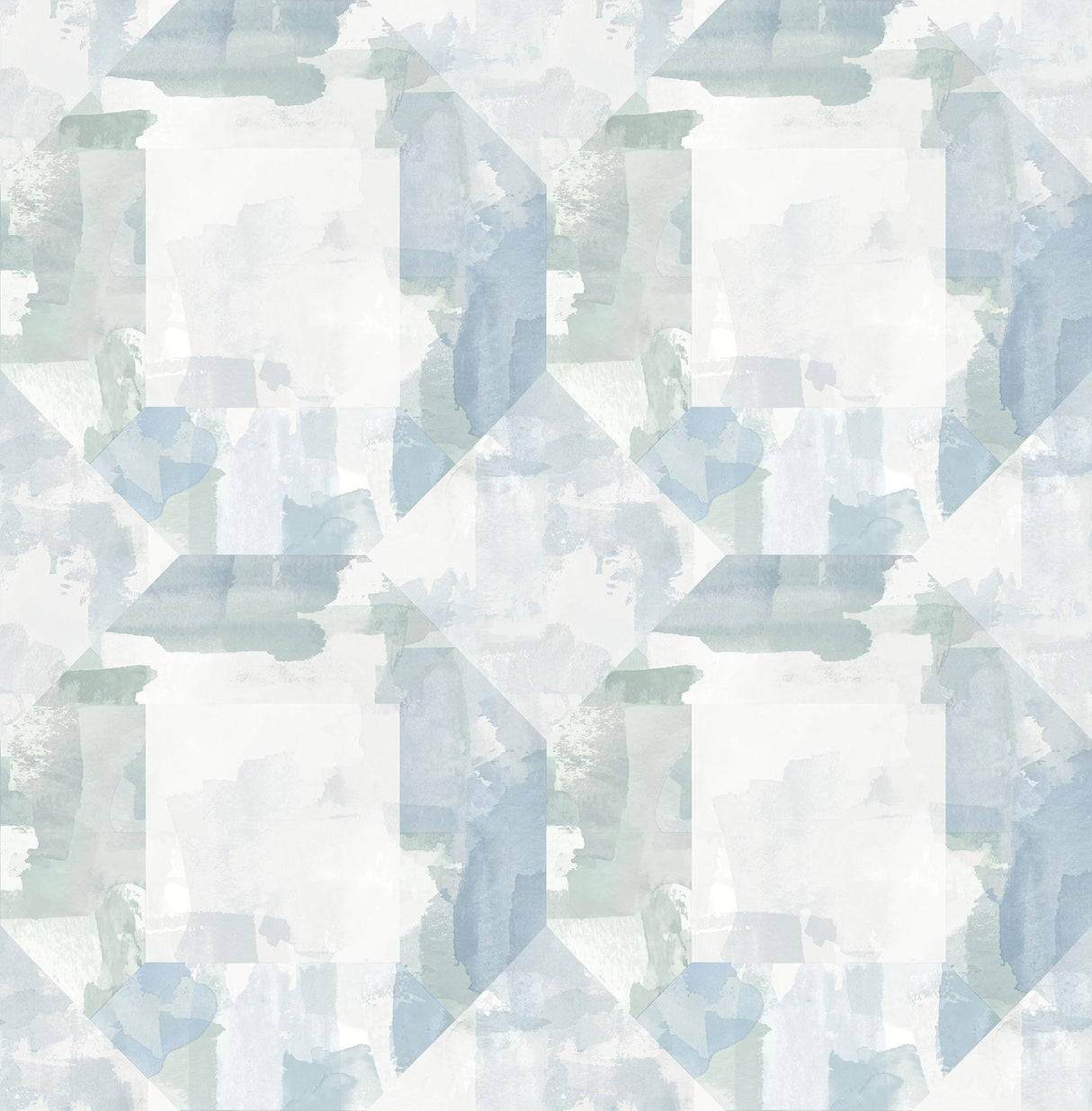 A-Street Prints Perrin Blue Gem Geometric Wallpaper