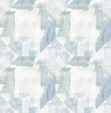 A-Street Prints Perrin Blue Gem Geometric Wallpaper