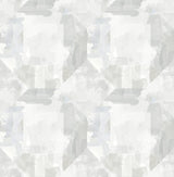 A-Street Prints Perrin Light Grey Gem Geometric Wallpaper