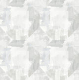 A-Street Prints Perrin Light Grey Gem Geometric Wallpaper