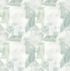 A-Street Prints Perrin Sea Green Gem Geometric Wallpaper