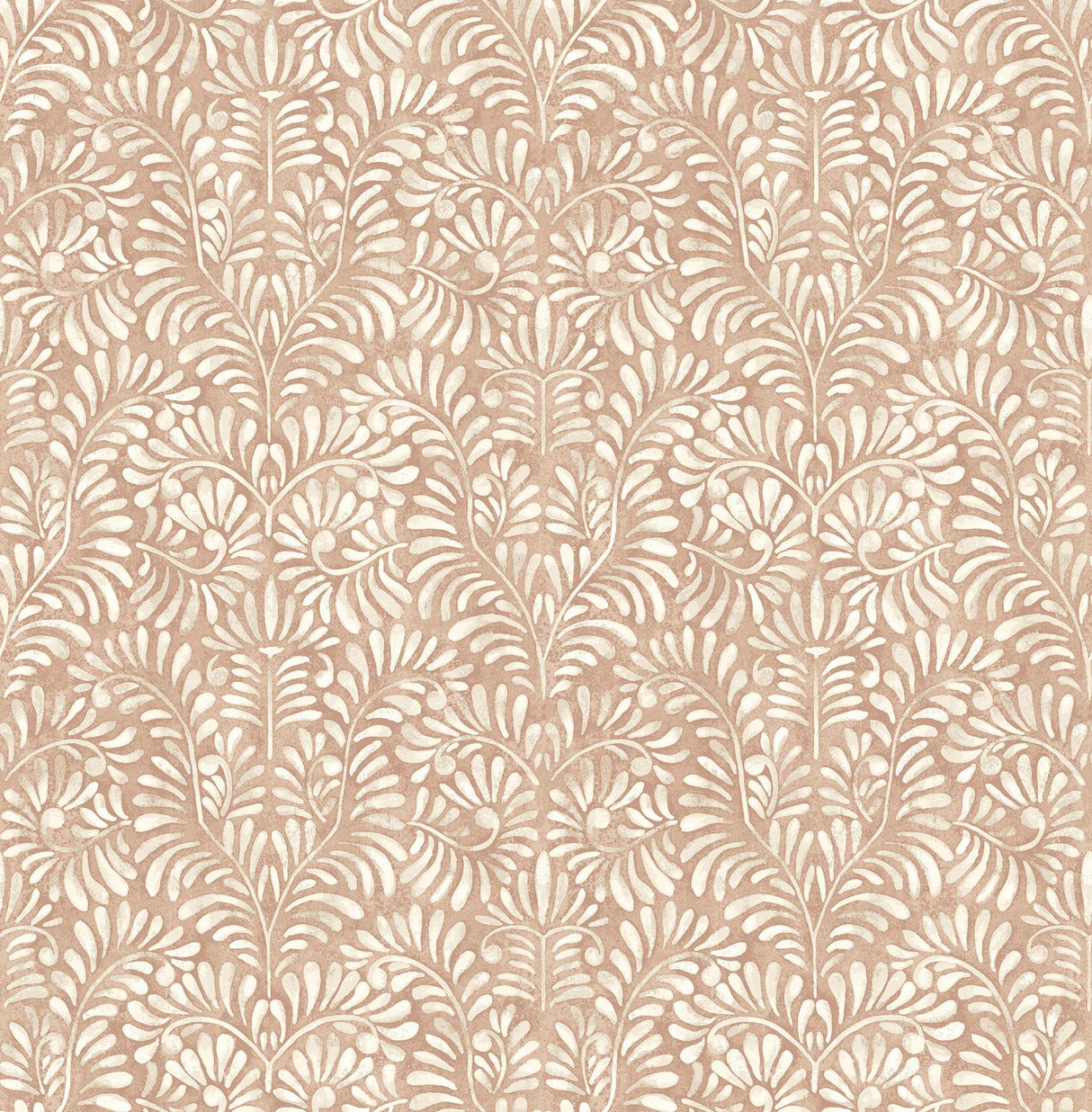 A-Street Prints Elma Rust Fiddlehead Wallpaper