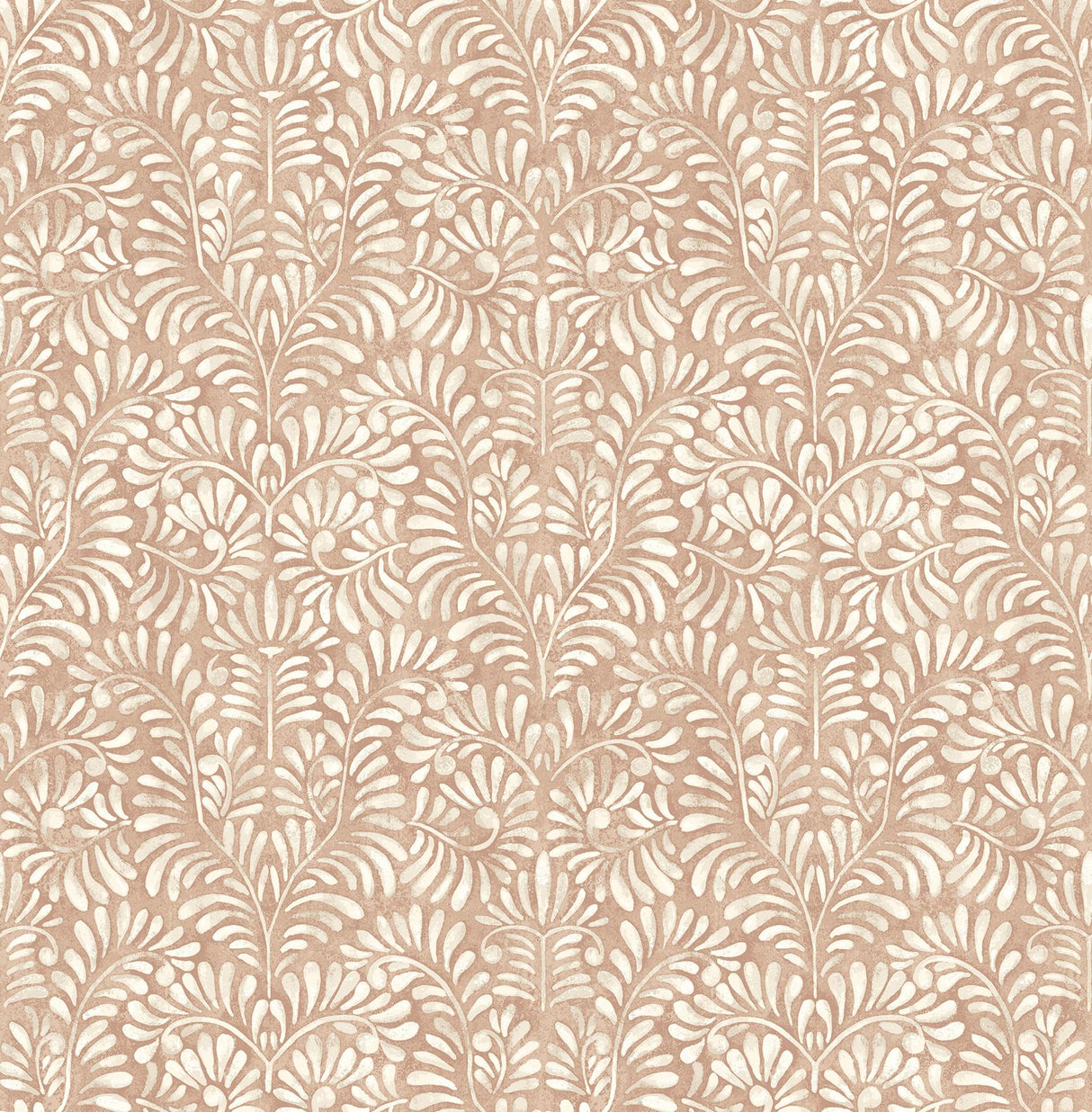 A-Street Prints Elma Rust Fiddlehead Wallpaper