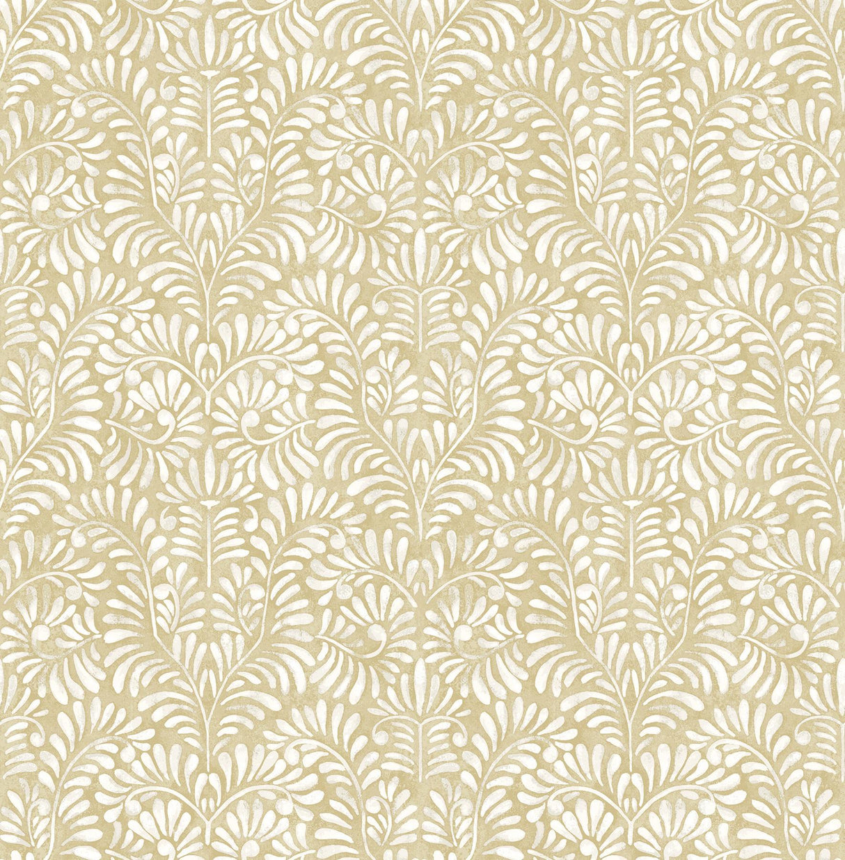 A-Street Prints Elma Honey Fiddlehead Wallpaper