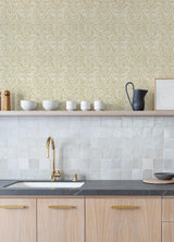 A-Street Prints Elma Honey Fiddlehead Wallpaper