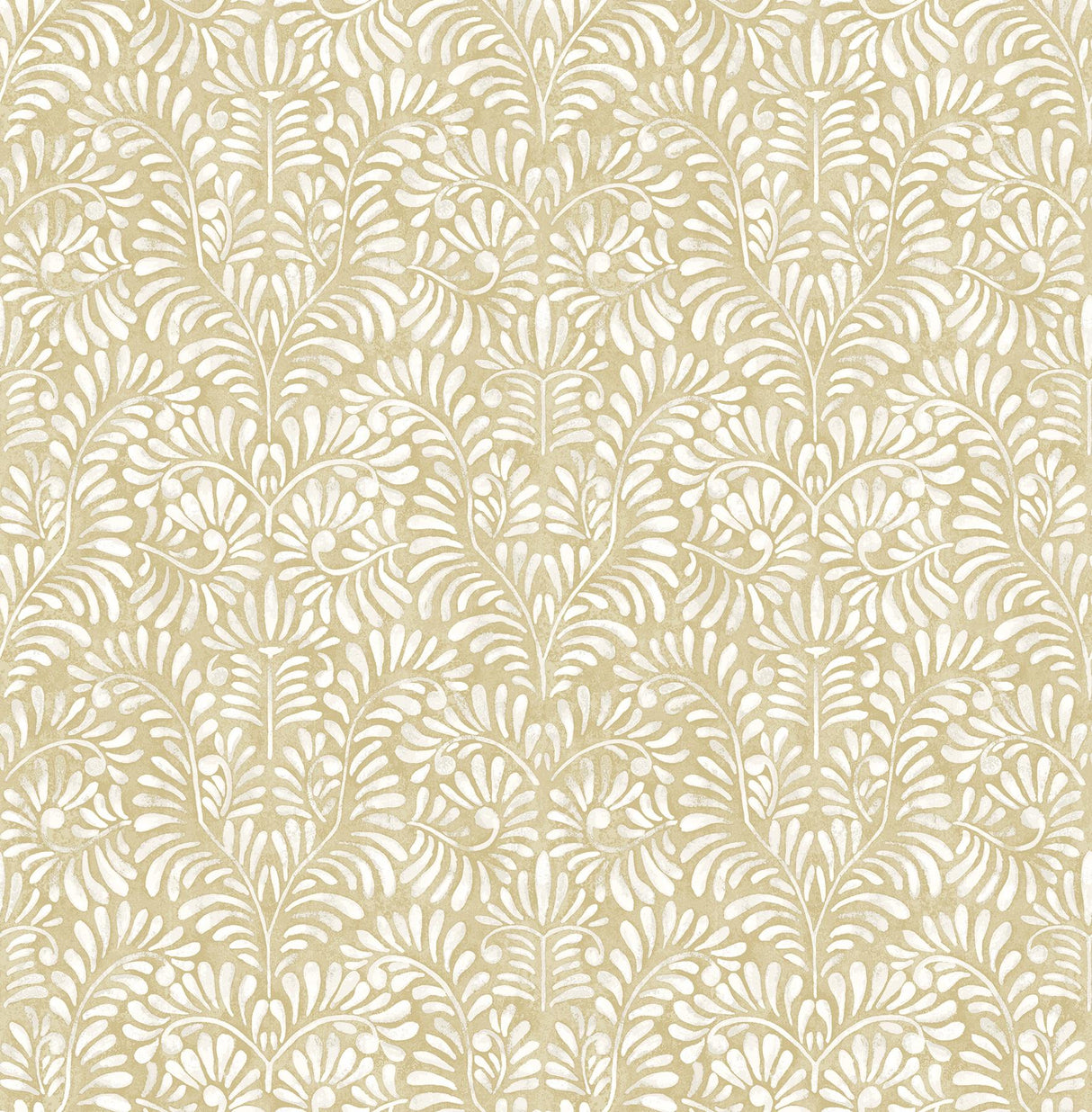 A-Street Prints Elma Honey Fiddlehead Wallpaper