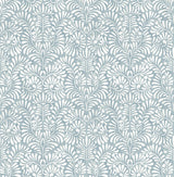 A-Street Prints Elma Sky Blue Fiddlehead Wallpaper