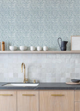 A-Street Prints Elma Sky Blue Fiddlehead Wallpaper