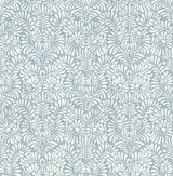 A-Street Prints Elma Sky Blue Fiddlehead Wallpaper