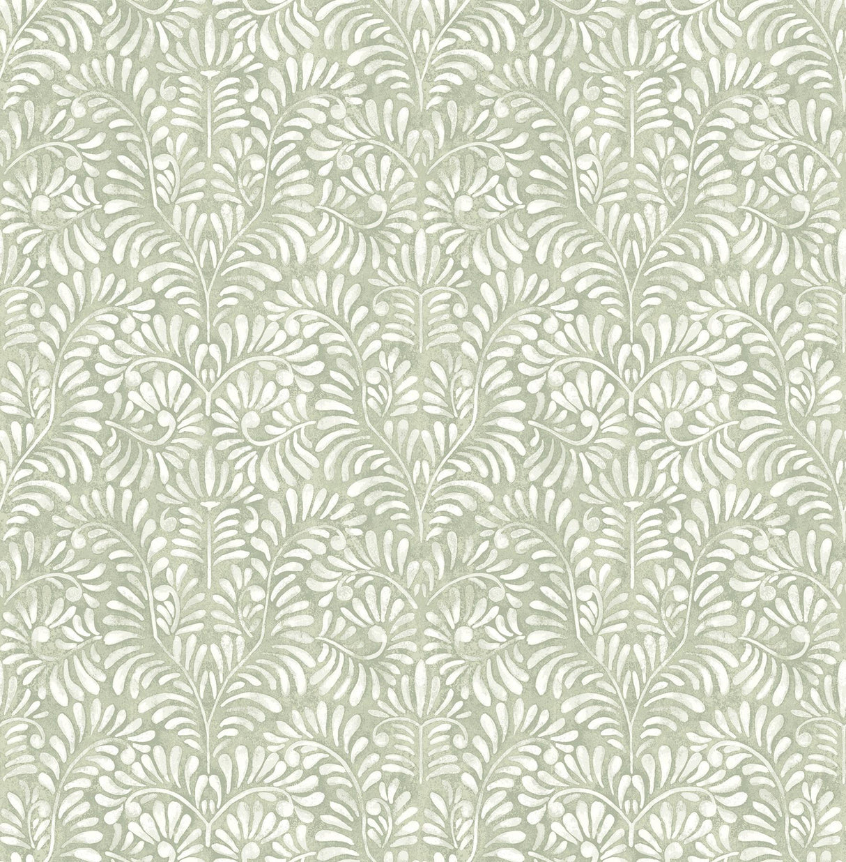 A-Street Prints Elma Sage Fiddlehead Wallpaper