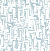 A-Street Prints Ramble Blue Geometric Wallpaper