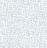 A-Street Prints Ramble Blue Geometric Wallpaper