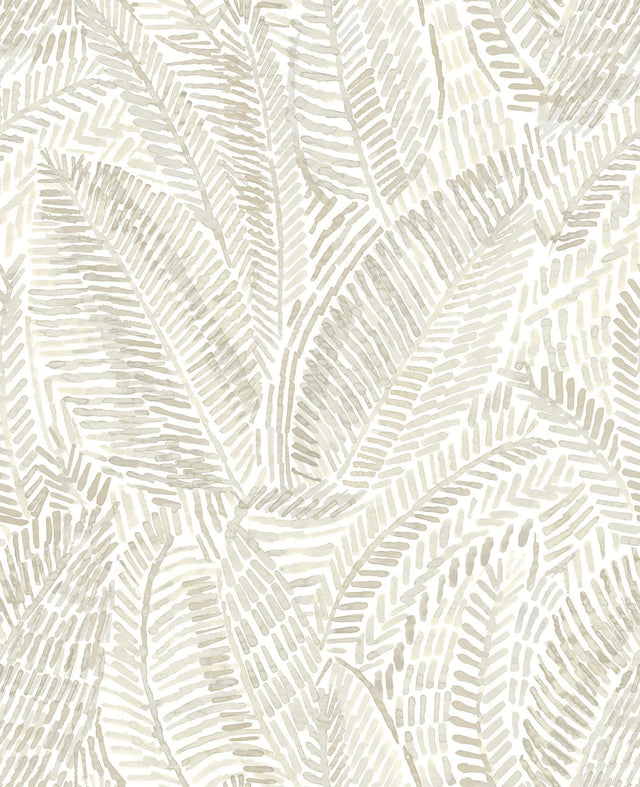 A-Street Prints Fildia Taupe Botanical Wallpaper