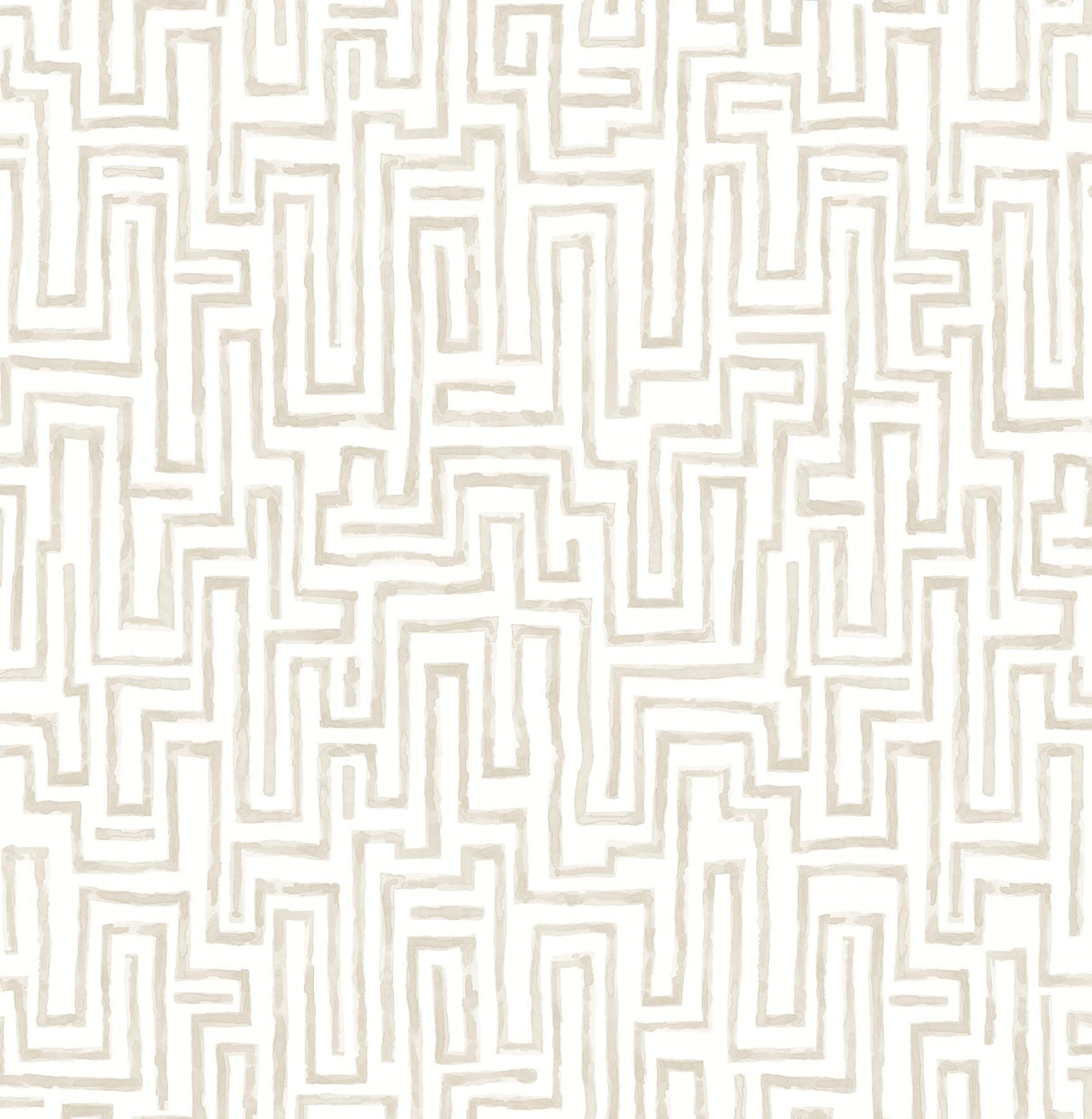 A-Street Prints Ramble Taupe Geometric Wallpaper