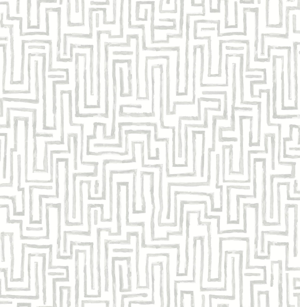 A-Street Prints Ramble Grey Geometric Wallpaper