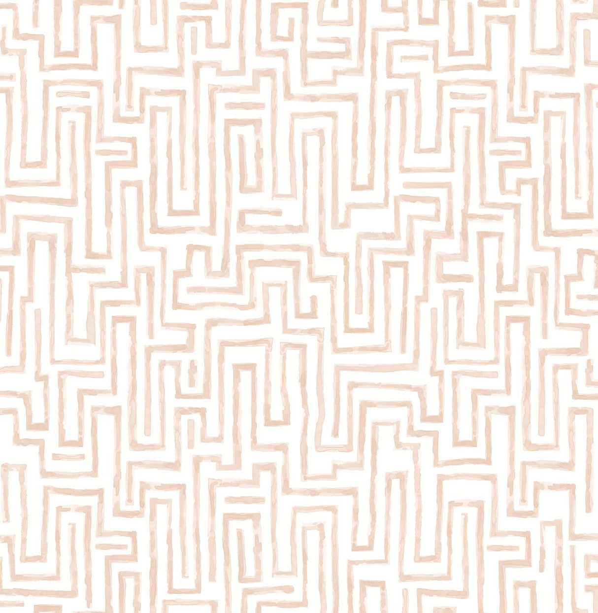 A-Street Prints Ramble Blush Geometric Wallpaper