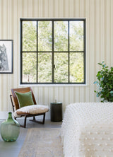 A-Street Prints Alena Beige Soft Stripe Wallpaper