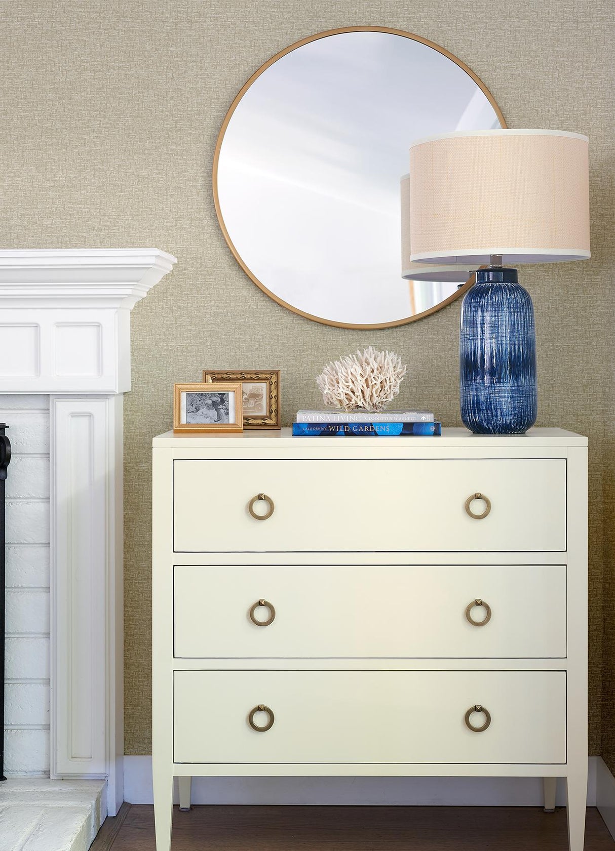 A-Street Prints Minerva Light Brown Texture Geometric Wallpaper