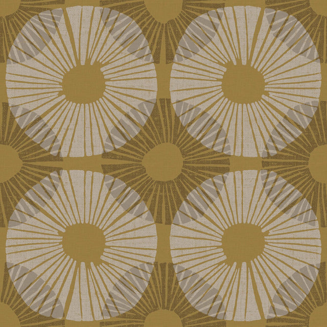 Brewster Home Fashions Mustard Superbloom Peel & Stick Wallpaper
