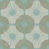 Brewster Home Fashions Aqua Chocolate Superbloom Peel & Stick Wallpaper