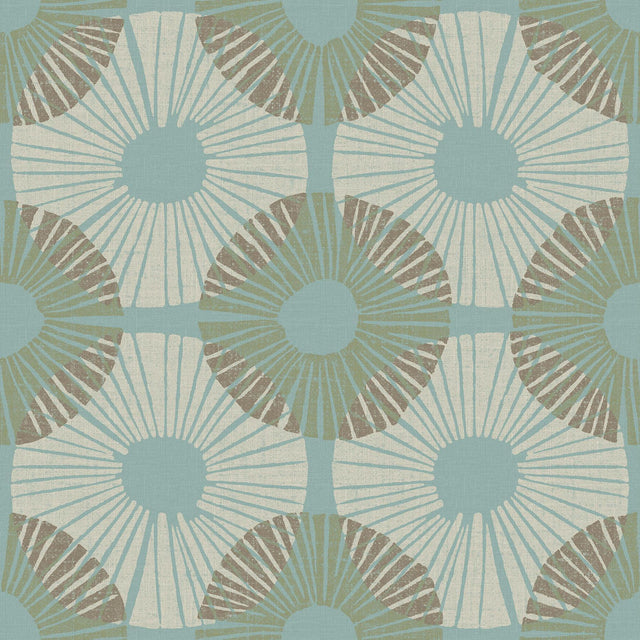 Brewster Home Fashions Aqua Chocolate Superbloom Peel & Stick Wallpaper