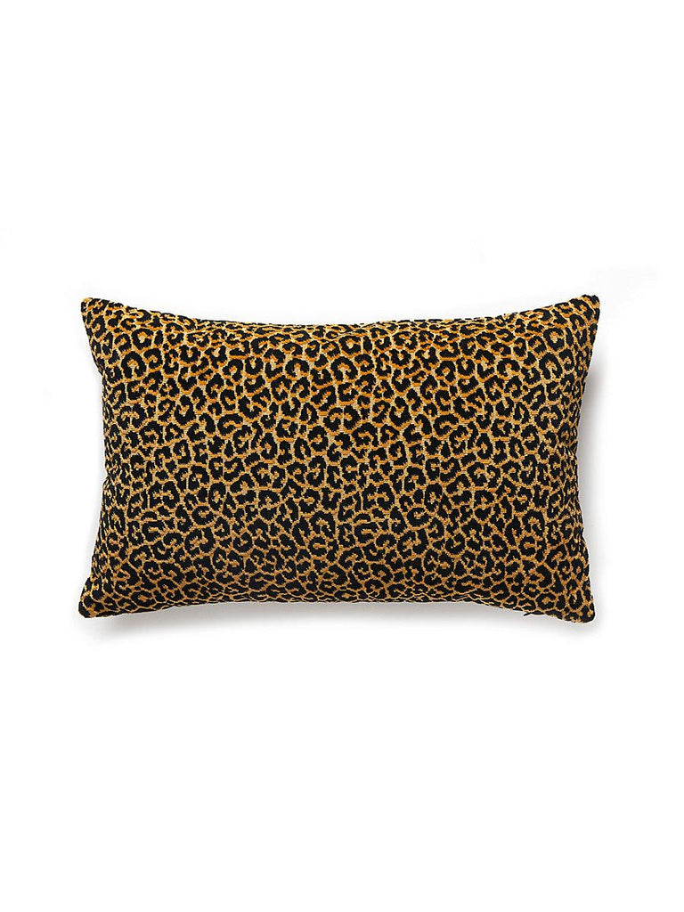 Scalamandre Panthera Velvet Lumbar Ebony Pillow