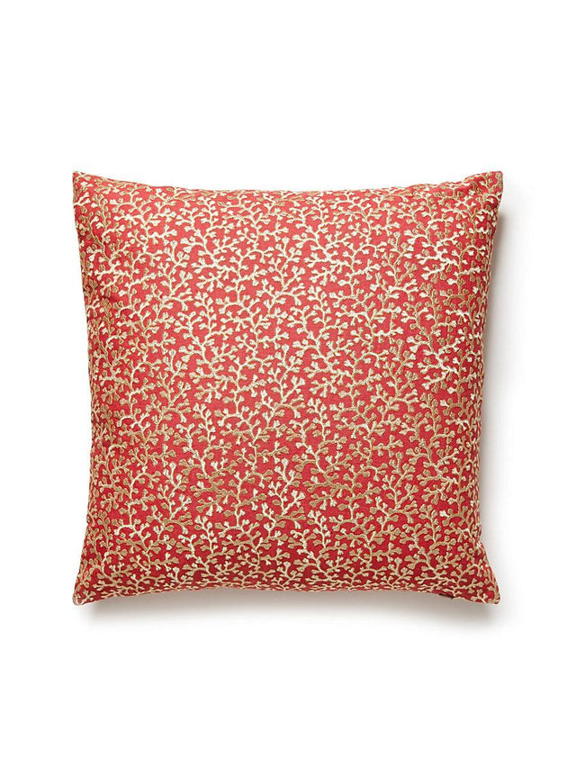 Scalamandre Hele Bay 22 X 22 - Coral Decorative Pillow