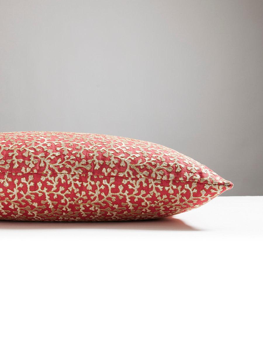 Scalamandre Hele Bay 22 X 22 - Coral Decorative Pillow