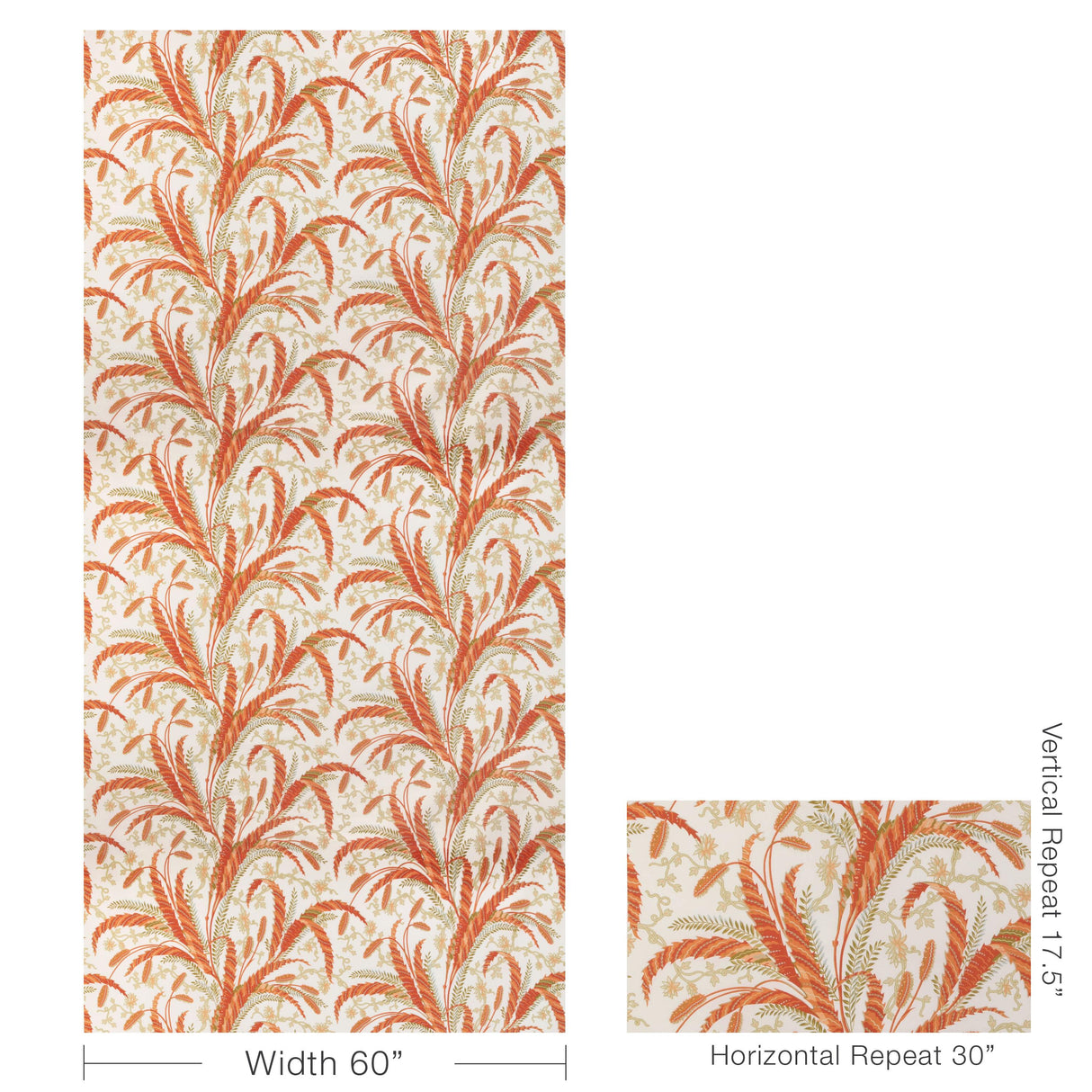 Brunschwig & Fils VERNAY PRINT APRICOT Fabric
